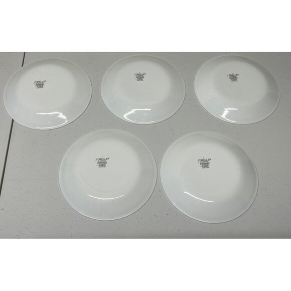 Lot of 5 Corelle Rosemarie 6.75 Inch Dessert Bread Plates Tulip Green Pink VTG - Picture 9 of 10